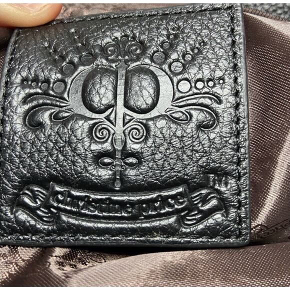 CHRISTINE Price Leather Satchel Shoulder Bag in Black - Picture 7 of 8